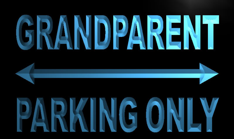 Grandparent Parking Only Neon Light Sign